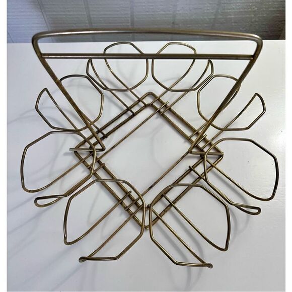 Vtg Hazel Atlas Coins Of the World 8 Glasses, Ice Bucket Black Gold & Caddy MCM - Picture 11 of 16